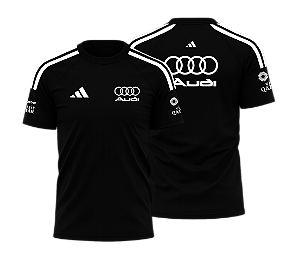 Camiseta Audi 2026 PRETO/BRANCO 1