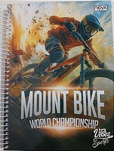 Caderno Universitário Capa Dura Espiral Mount Bike