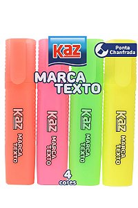 Kit Marca Texto 04 Cores Kaz