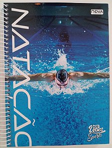 Caderno Universitário Capa Dura Espiral Natação