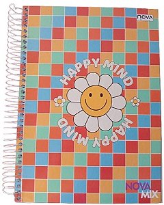 Caderno Universitário Capa Dura Espiral Girassol Feliz