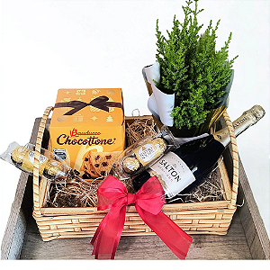 Cesta de Natal com Champanhe
