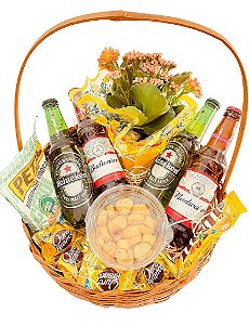 Cesta de Cerveja Flor e Cerveja