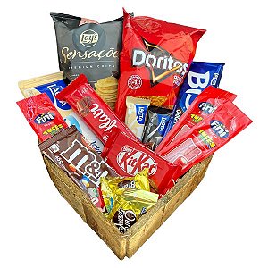 Cesta de Chocolate no Coração