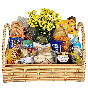 Cesta de Café da manhã com amor