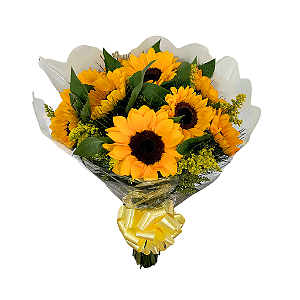 Buquê Clean 10 girassois
