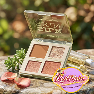 Perfect Paleta Silk Skin Gold Sparkle Contorno/ Blush e Iluminador - Ruby Rose