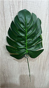 Folha Artificial de Costela-de-Adão Verde Escuro