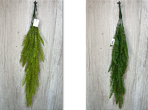 Folhagem Artificial Pendente Samambaia Longa Verde
