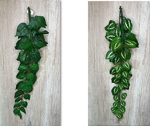 Folhagem Artificial Pendente Tropical Verde para Decoração