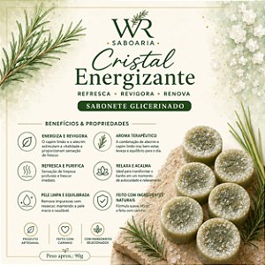 Sabonete artesanal Cristal Energético