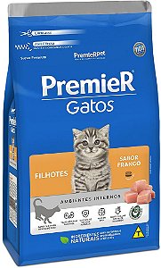 Ração Premier Pet Ambientes Internos Gatos Filhotes Frango