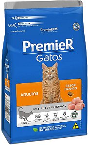 Ração Premier Ambientes Internos Para Gatos Adultos Sabor Frango