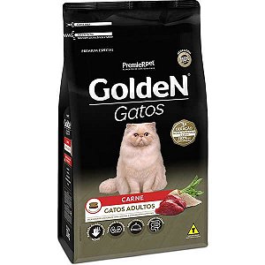 Ração Golden Gatos Adultos Sabor Carne