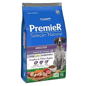 Ração Premier Pet Seleção Natural Cães Adultos Frango Korin com Batata Doce 12 Kg