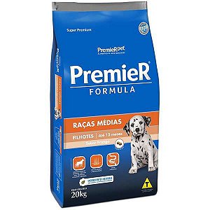 Ração Premier Pet Formula Frango para Cães Filhotes de Raças Médias 20 Kg