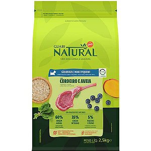 Ração Guabi Natural Cordeiro e Aveia para Cães Adultos Raças Mini e Pequena