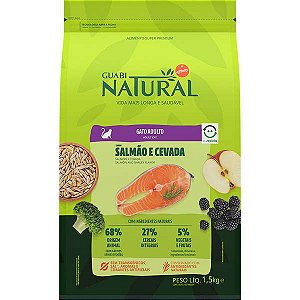 Ração Guabi Natural Salmão e Cevada para Gatos Adultos