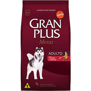 Ração Affinity PetCare GranPlus Menu Carne e Arroz para Cães Adultos