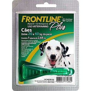 Antipulgas e Carrapatos Frontline Plus para Cães de 20 a 40 Kg