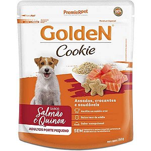 Biscoito Premier Pet Golden Cookie Salmão e Quinoa para Cães Adultos Porte Pequeno 350g