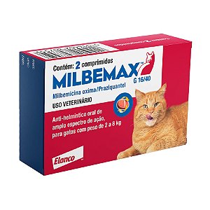 Vermifugo Elanco Milbemax FC para Gatos de 2 Kg a 8 Kg 2 Comprimidos