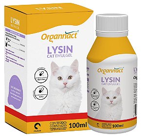 Suplemento Alimentar Organnact Lysin Cat Emulgel 100ml