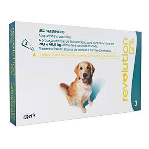 Antipulgas e Carrapatos Zoetis Revolution 12% para Cães de 20 a 40Kg 240mg