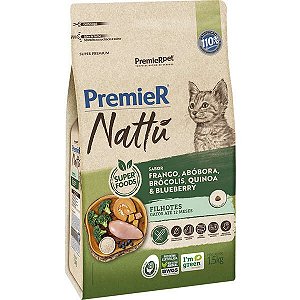 Ração PremieR Nattú Abóbora para Gatos Filhotes 1,5 Kg