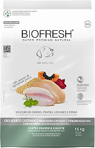 Ração Biofresh Super Premium Cães Castrados de Raças Grandes e Gigantes