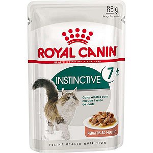 Ração Royal Canin Sachê Feline Health Nutrition Instinctive +7 para Gatos Adultos 85g