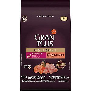 Ração Gran Plus Gourmet Salmão & Frango para Cães Adultos Raças Mini