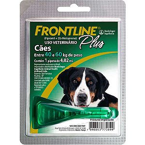Antipulgas e Carrapatos Frontline Plus para Cães de 40 a 60 Kg