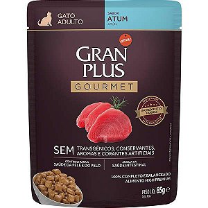 Ração Úmida Gran Plus Sachê Atum para Gatos Adultos 85g