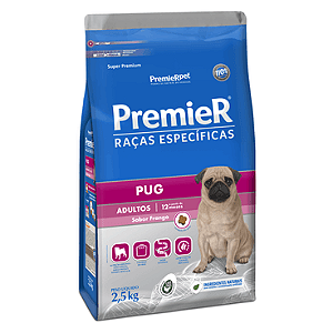 Ração Premier Raças Específicas Pug Filhotes Frango 2,5 kg