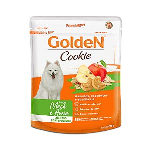 Biscoito Golden Cookie para Cães Adultos de Porte Pequeno Sabor Maçã e Aveia 350g