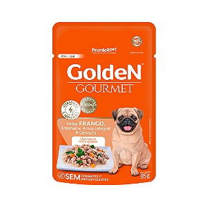 Ração Úmida Golden Gourmet Cães Adultos Porte Pequeno Frango 85 g