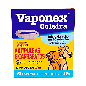 Coleira Antipulgas E Carrapatos Coveli Vaponex 64cm