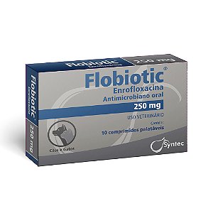 Medicamento Syntec Flobiotic para Cães e Gatos 10 Comprimidos 250mg