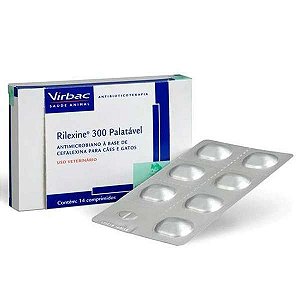 Antibiótico Virbac Rilexine 300 Palatável para Cães e Gatos
