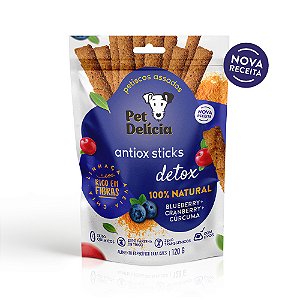 Petisco Natural Pet Delícia Antiox Detox Blueberry, Cranberry e Cúrcuma para Cães 120 g