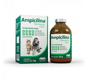 Antibiótico Ampicilina Vetnil para Cães e Gatos 50g