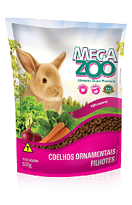 Ração Extrusada Megazoo Coelhos Ornamentais Filhotes 500g