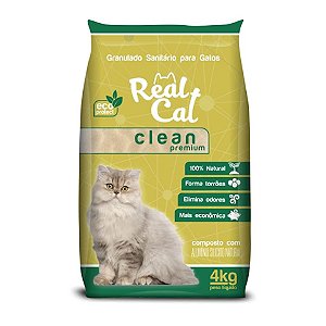 Areia Higiênica Real Cat Clean Premium 4kg