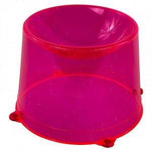 Comedouro Alto Rosa para Gatos c/ Glitter 250ml