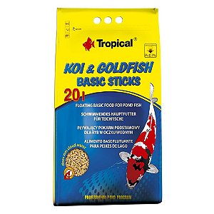Ração Tropical Koi & Goldfish Basic Sticks Carpas 4 Kg
