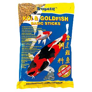 Ração Tropical Koi & Goldfish Basic Sticks Carpas Bag 90g