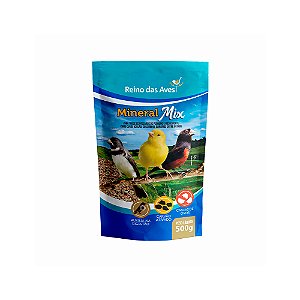 Ração Reino das Aves Mineral Gold Mix para Pássaros 500g