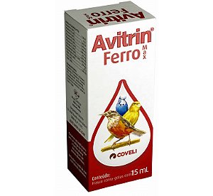 Suplemento Avitrin Ferro Max Coveli para Aves 15ml