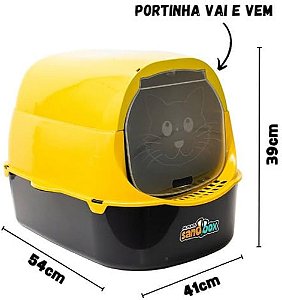 Caixa de Areia Banheiro Grande Sandbox Fechada para Gatos